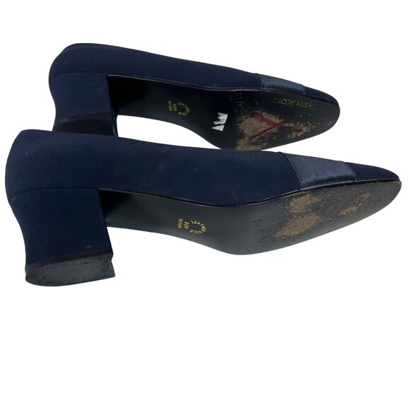 Karen Scott Misha Pumps Shoes Heeled Womens Size 8.5 N Blue Leather - Picture 5 of 10